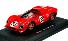 BBURAGO 1967 FERRARI 330 P4 DAYTONA RED 1:24 DIE CAST METAL MODEL NEW BOX 26310