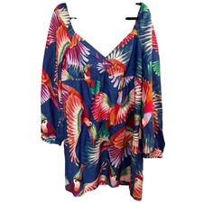 NWT Farm Rio Toucan Mini Dress XL Cruise Novelty Bird Bold Unique Vacation