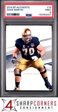 2014 SP AUTHENTIC #18 ZACK MARTIN RC COWBOYS POP 2 PSA 9