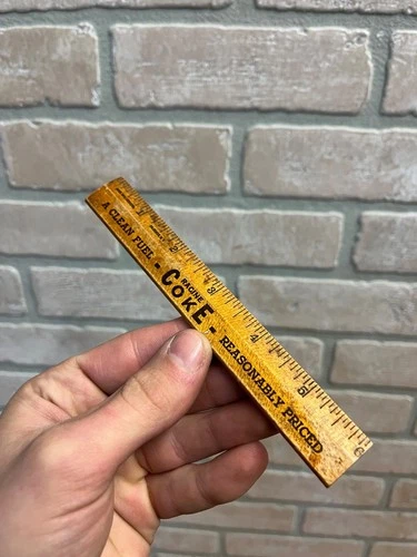 Vintage Racine Wisconsin Coke Coal Advertising Wooden 6" Ruler