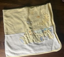 Vtg Little Me Giraffe Crescent Moon Baby Blanket Suzy Ribbed Cotton USA Lovey