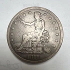 1877 S US Trade Dollar $1 Silver Seated Liberty Business Strike Coin