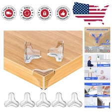 Transparent Baby Proofing Corner Protectors - 8 Pack Non-Tearing Edge Safety