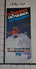 1976/77 CAMELBACK SKI AREA, PA W/ TRAIL MAP INSIDE. MINT 