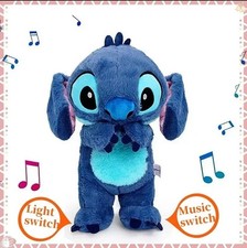 Lilo&Stitch Plush Doll Breathing Soothes Toy Anime Baby Music Light Sleep Gift