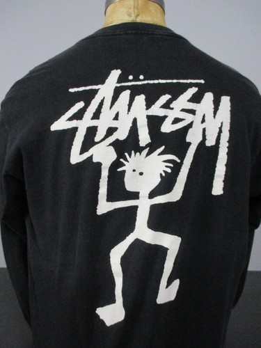 Vtg 90s Stussy Stickman Longsleeve 