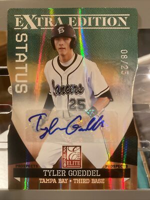 2011 Donruss Elite Extra Edition Emerald Status DC #1 Tyler Goeddel #08/25 AUTO