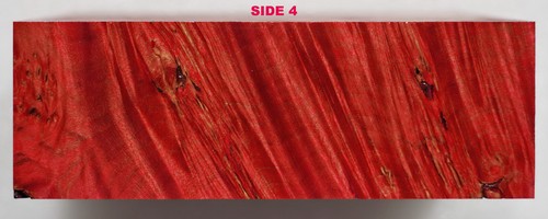 Beautiful Stabilized Rich Red Maple Lace Burl Bowl Blank #3536, 6 3/8" x 2 3/16" - Picture 8 of 10