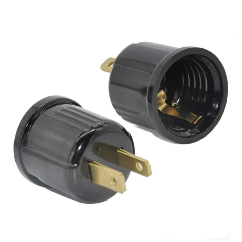 2 Pack 660 Watt Plug in 125 Volt 2 Prong Outlet Light Socket Bulb Socket