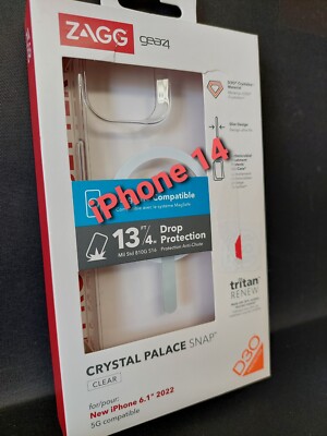 ZAGG Gear4 Piccadilly Snap Case w/ MagSafe for iPhone 15 / 14 6.1'' - Clear. 