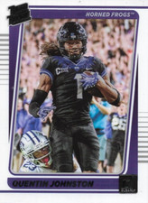 2023 Chronicles Draft Picks Clearly Donruss #28 Quentin Johnston Rated Rookie