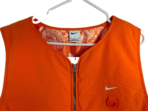 Nike Premium Full-Zip Paisley Basketball Vest Orange Men's Sz Medium DV9493-819 - Picture 3 of 16