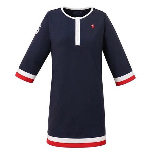 SECTION 119 Grateful Dead Dancing Bear Henley Dress Women’s Blue SIZE Large