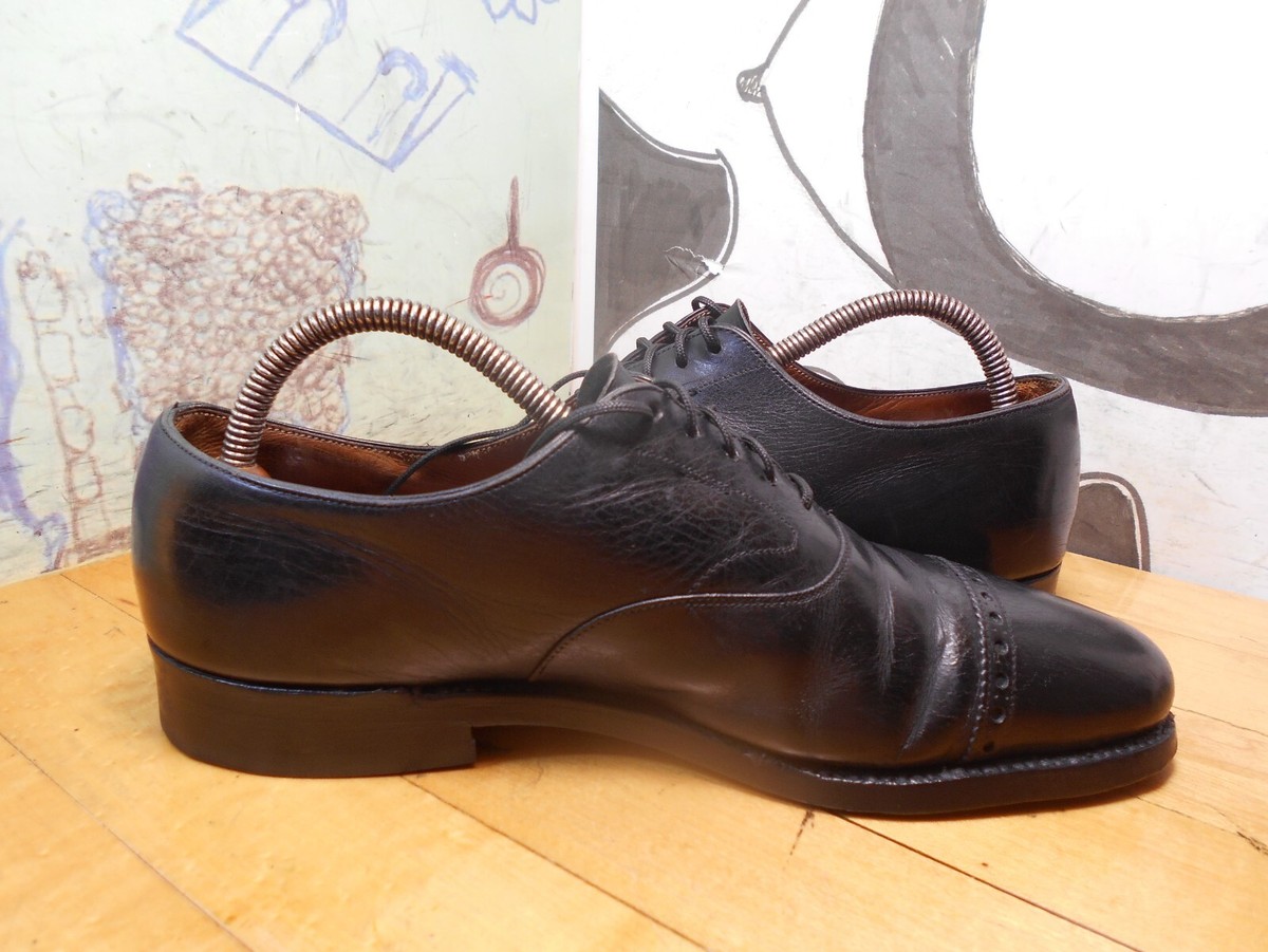 Peal & Co Brooks Brothers Black Leather Cap Toe Oxfords 