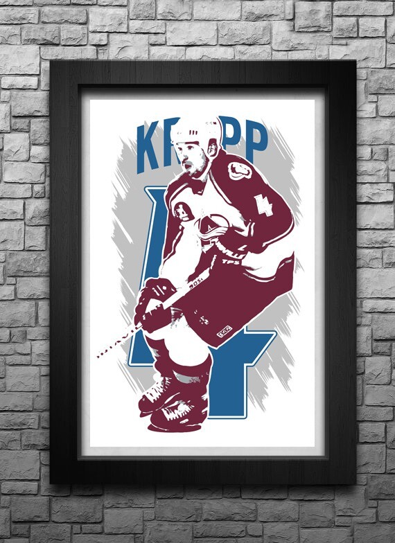 UWE KRUPP art print/poster COLORADO AVALANCHE FREE S&H! JERSEY