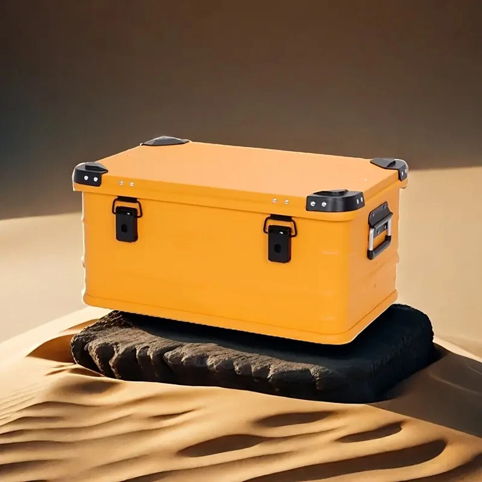 Caja de almacenamiento de coche al aire libre de 22 pulgadas estuche organizador de camping caja de herramientas portátil de aluminio Foto 4 de 4