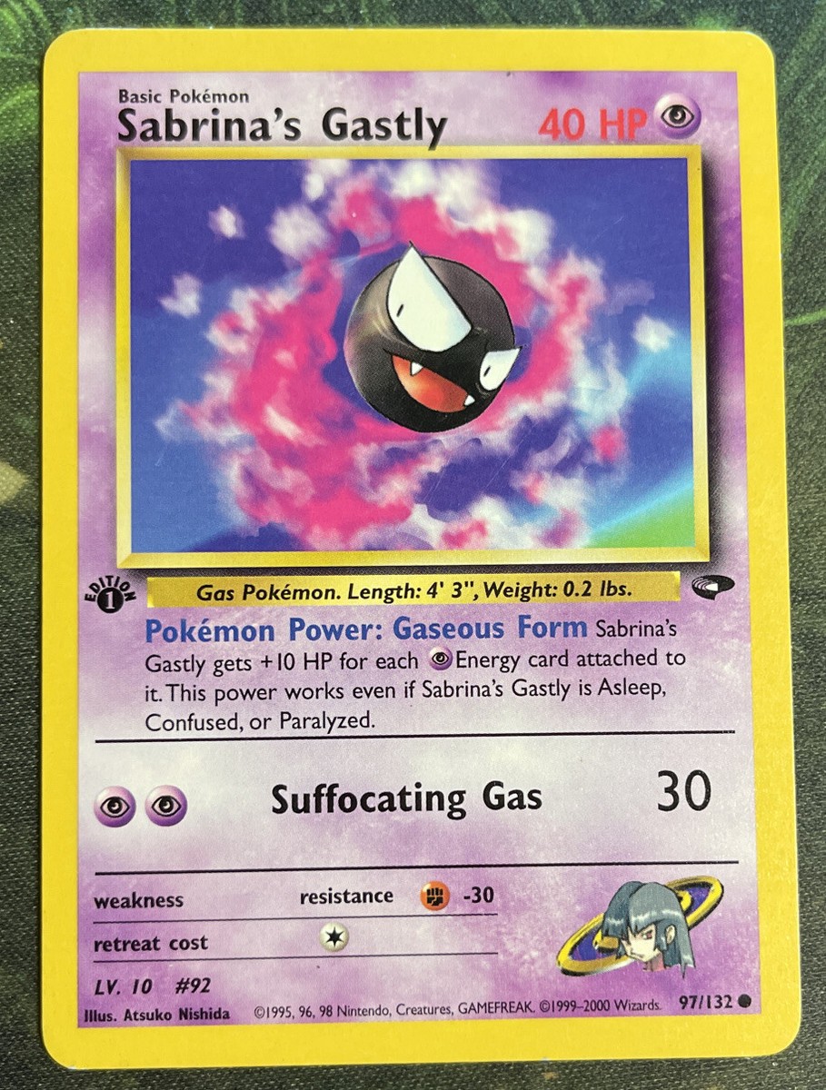 1st Edition Sabrina's Gastly 97/132 - Gym Challenge - Near Mint | eBay