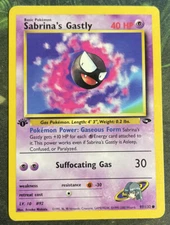 1st Edition Sabrina’s Gastly 97/132 - Gym Challenge - Near Mint
