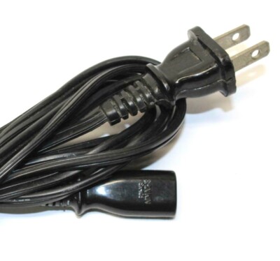 Small Kitchen Appliance Power Cord 2-Slot Oblong Plug Connector Cable