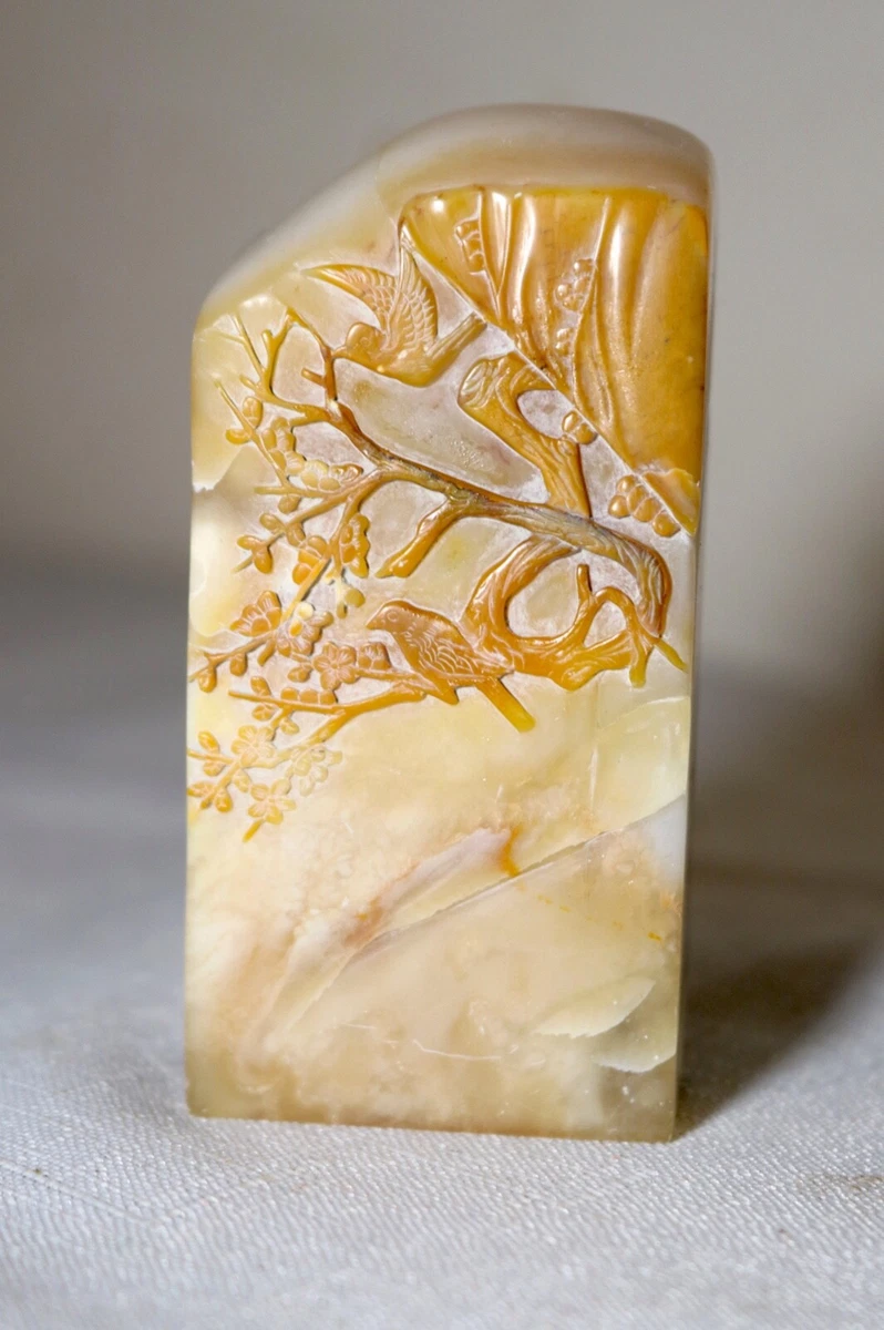 寿山石（求索） 中国古董黄色寿山石主| eBay