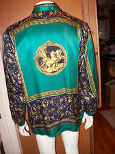 NWT UNISEX LONG SLEEVE LIGHT WEIGHT 100 SILK GREEK THEME SHIRT SIZE LARGE