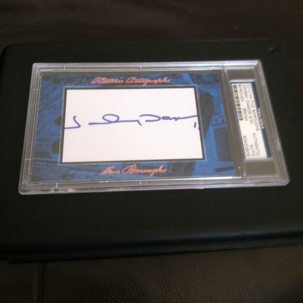 マンハッタンズ フルメンバーオートグラフ 2013 HA HISTORIC AUTOGRAPHS FIVE BOROUGHS JOHNNY DAMON BRONX AUTO