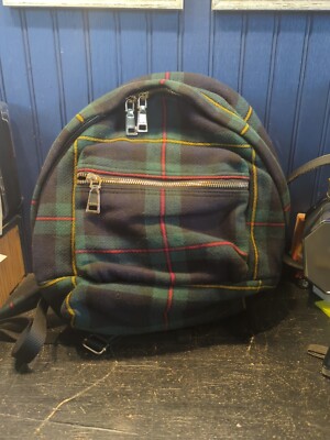 Sandro Glen Plaid Wool Backpack
