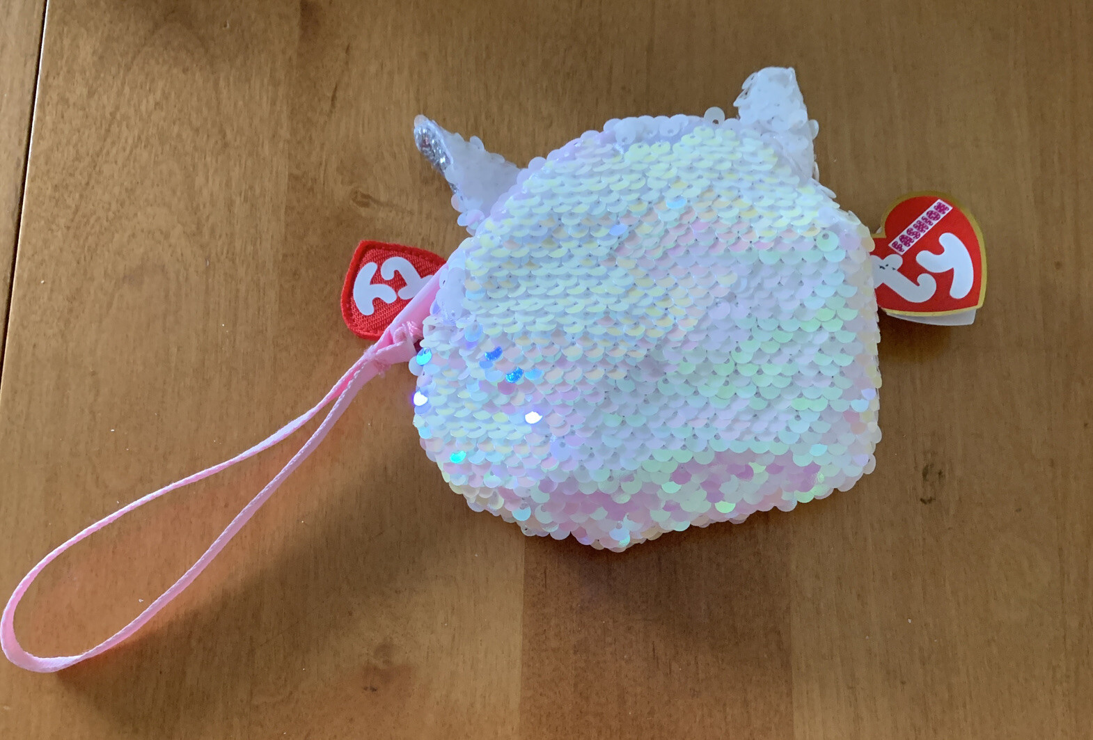 X2 Diamond Unicon Ty Sequin Wristlet Coin Purse Beanie Boos Fashion