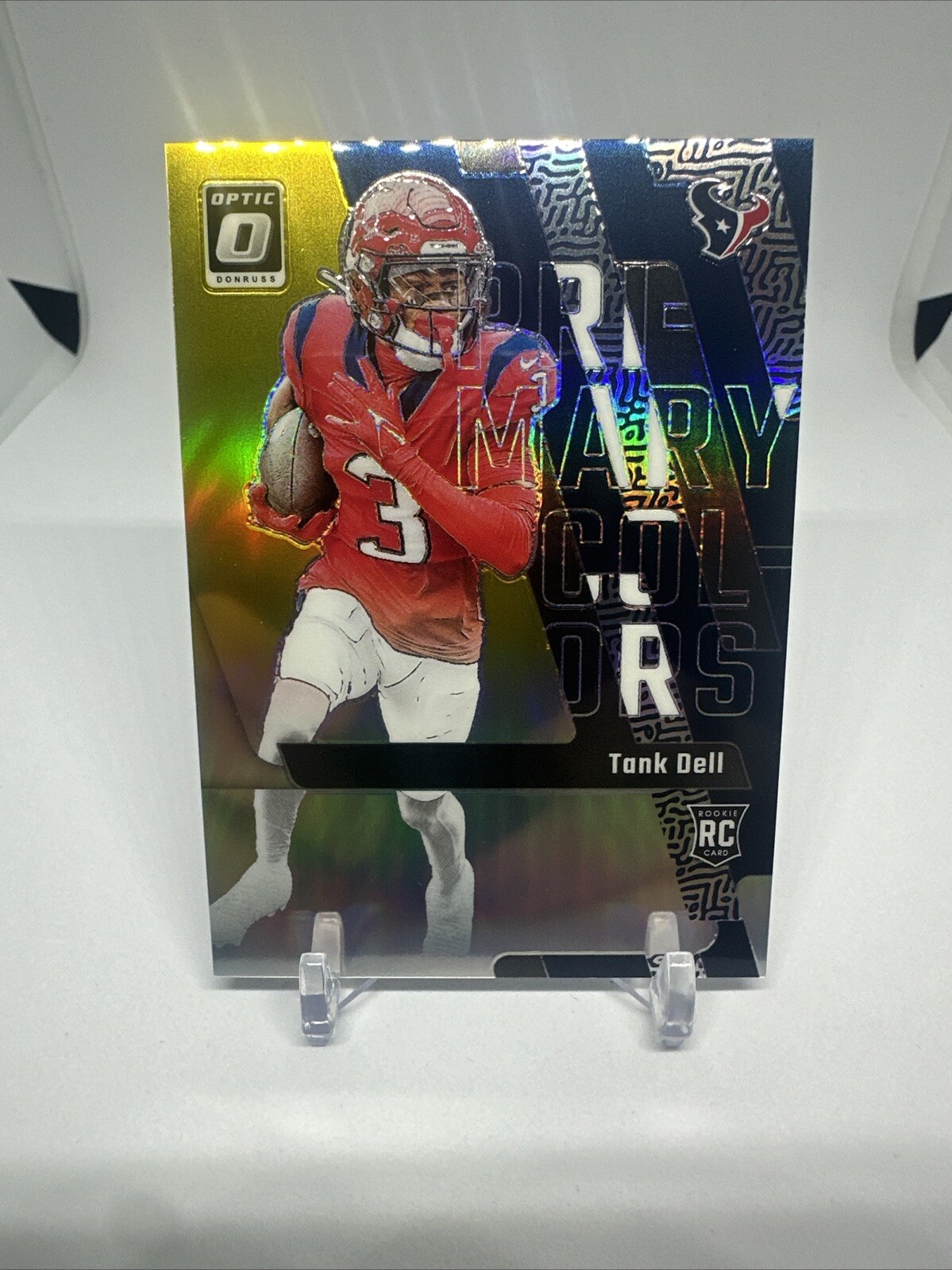 2023 Panini Donruss Optic Rookie Primary Colors Tank Dell Gold Prizm /10 Rookie