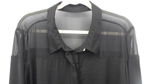 Prabal Gurung for Lane Bryant Black Blouse Top Sheer Long Sleeve Size 26 NWT $88 - 第 5/12 張圖片
