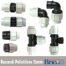 Raccordi Idraulici Tubo Polietilene a Compressione per Tubi Irrigazione 75 mm