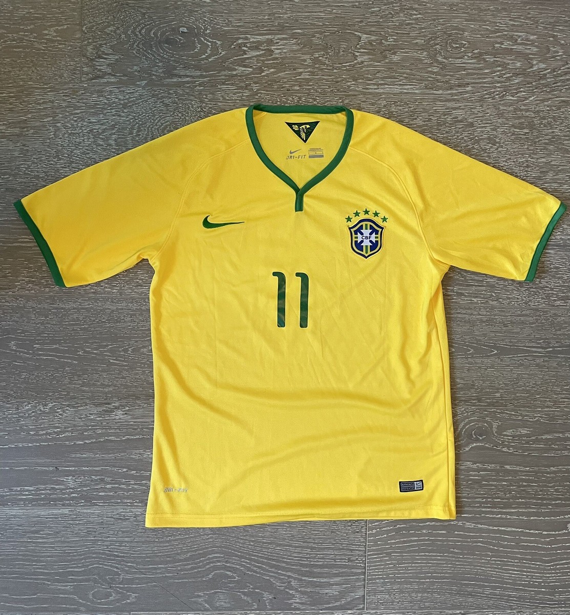 Oscar Brazil 2014 World Cup Home Size L Nike Soccer Jersey