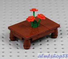 LEGO - Coffee Table Reddish Brown w/ Flowers - Home Furniture Dining Minifigure