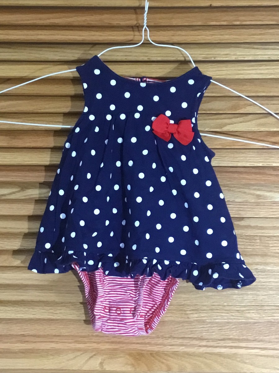 Child of Mine by Carters Infant Girls Size 6-9 Months Blue Dress YS-523