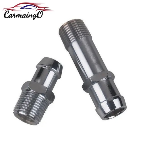 2pcs Chromed Heater Hose Fitting 3/4" Water Pump 5/8" Intake for Chevy