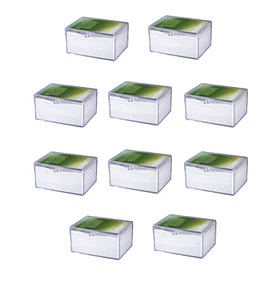 (Box of 10) Ultra Pro 100-Card Hinged Plastic Boxes Holders For Trading Cards