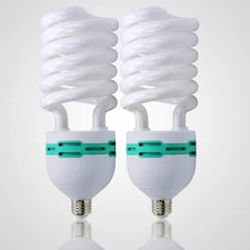 Fodoto 2pc 135W 5500K Daylight CFL Fluorescent Light Bulb for Photo/Video