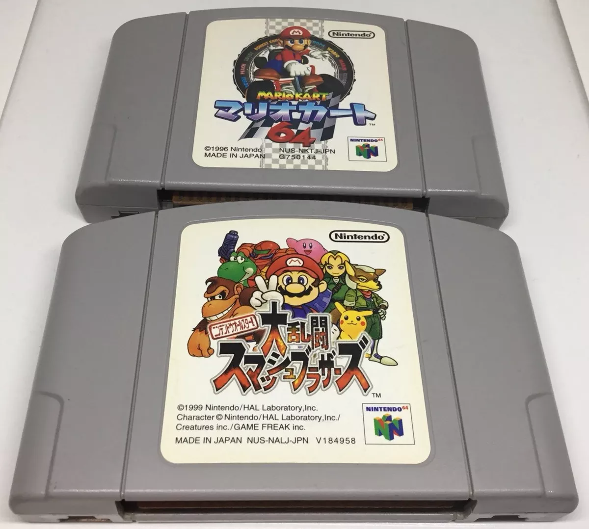 Dairantou Super Smash Bros / Mario Kart 64 (2 Japanese N64 Games)US  Seller**