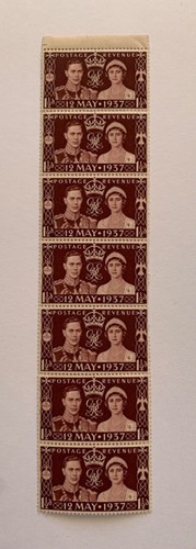 Special Commemorative ed. 11/2d stamps, 1937 feat. George VI & Queen Elizabeth - Picture 3 of 4