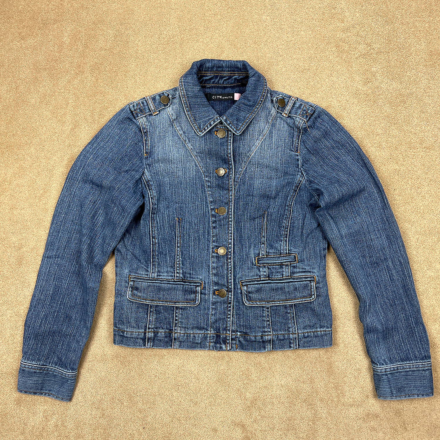 City Unltd Womens Trucker Jean Jacket 