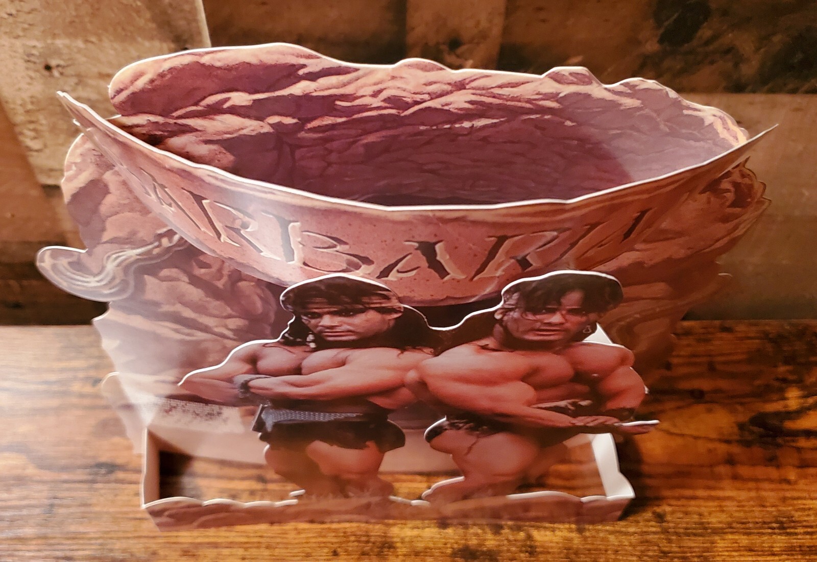 1987 "THE BARBARIANS" Original Paul Brothers VIDEO STORE COUNTER STANDEE DISPLAY