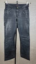 LINUS Damen Gr. W28 / 36 Lederhose schwarz stabiles echtes Nappa Leder Biker 610