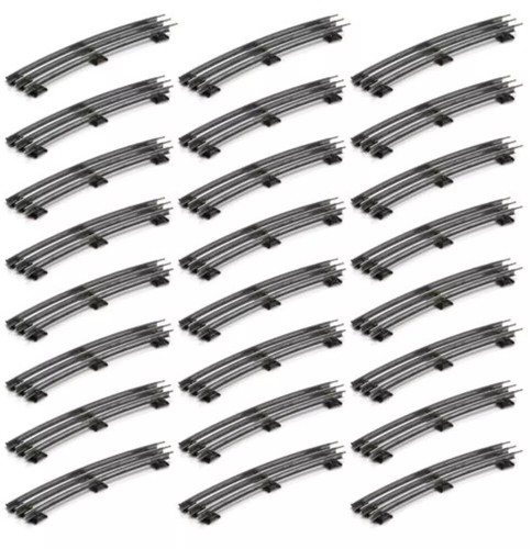 Case of 24 O-54 Curve O Gauge High Tensile Strength Tubular Train Tracks NEW - Picture 2 of 4