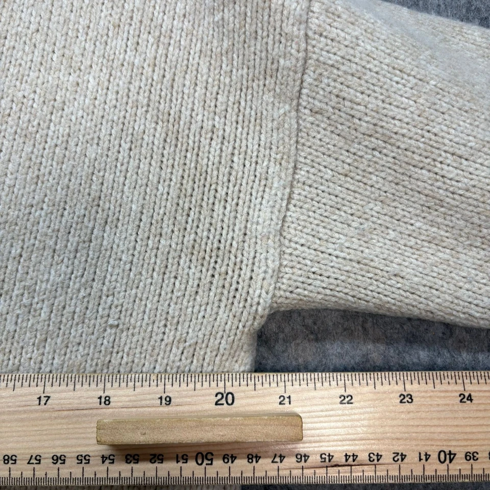 Кардиган женский Reiss размер Великобритании S бежевый шерстяная смесь Esme вязаный v-образным вырезом на пуговицах - Изображение 2 из 4