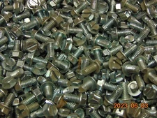 (LOT OF 50) 1/4-20 X 1/2" Slotted Hex Washer Head Thread Cutting Machine Screws