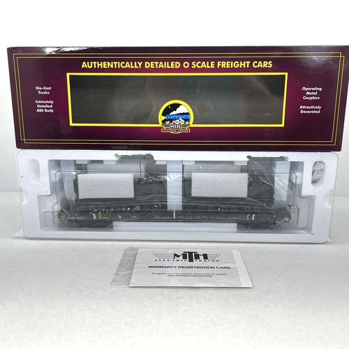 MTH Premier 20-95468 U.S. Army 60 Flatcar (2) M270 Rocket Launcher Vehicle O NEW