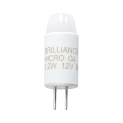 Brilliance LED Micro G4 1.2 Watt 2700K Bipin Landscape Lighting Bulb 10W Halogen