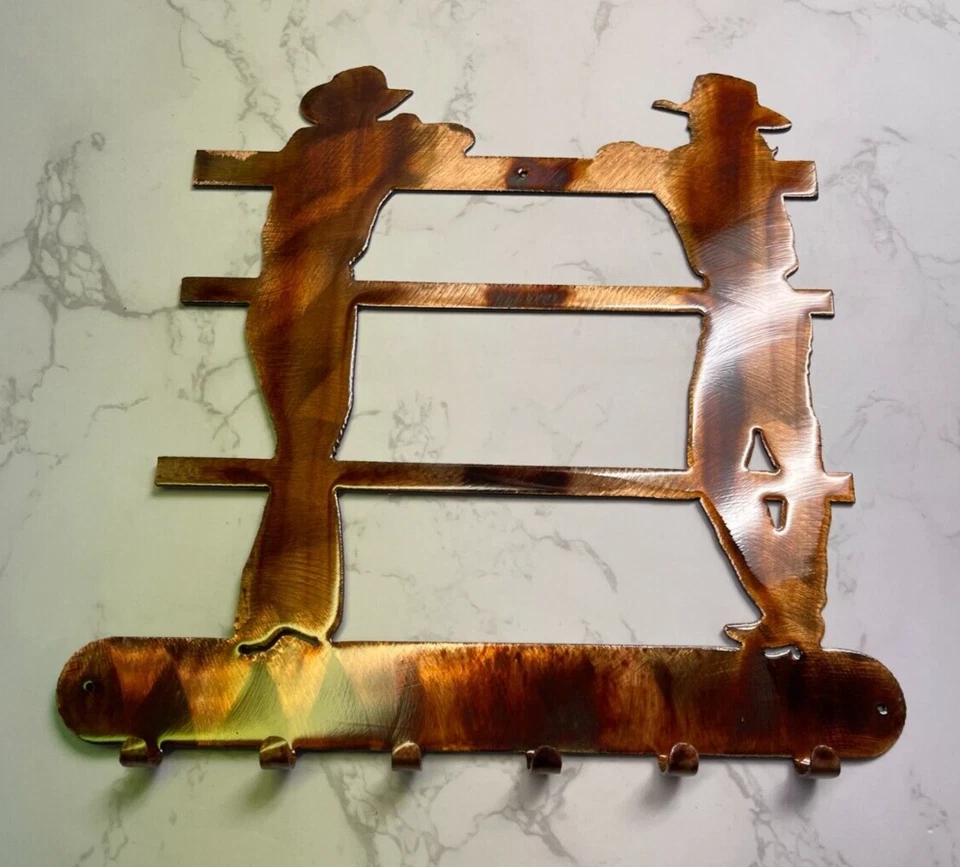 Cerra Calentamiento Vaqueros Western Key Rack 9 1/2" x 9 1/2" Foto 3 de 3