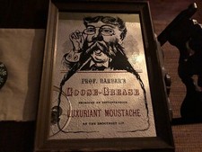 Prof. Barber’s Goose-Grease Advertising Standard Size Bar Mirror