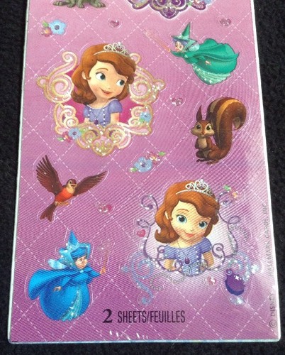 Hallmark Disney Sofia The First Glitter Stickers Acid Free 2 Sheets - Picture 3 of 9